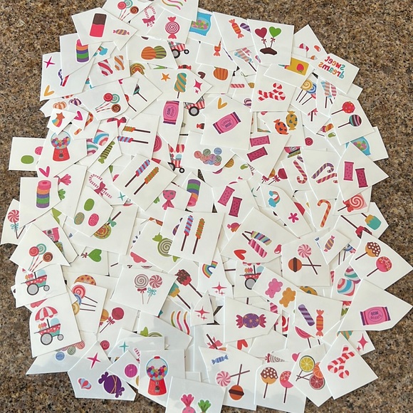 24 Sheets Candyland Temporary Tattoos, Birthday Decorations / Party Favors - Picture 5 of 10
